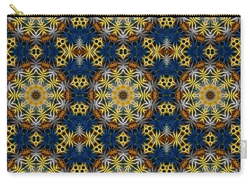 Blue and Yellow Kaleidoscope - Carry-All Pouch