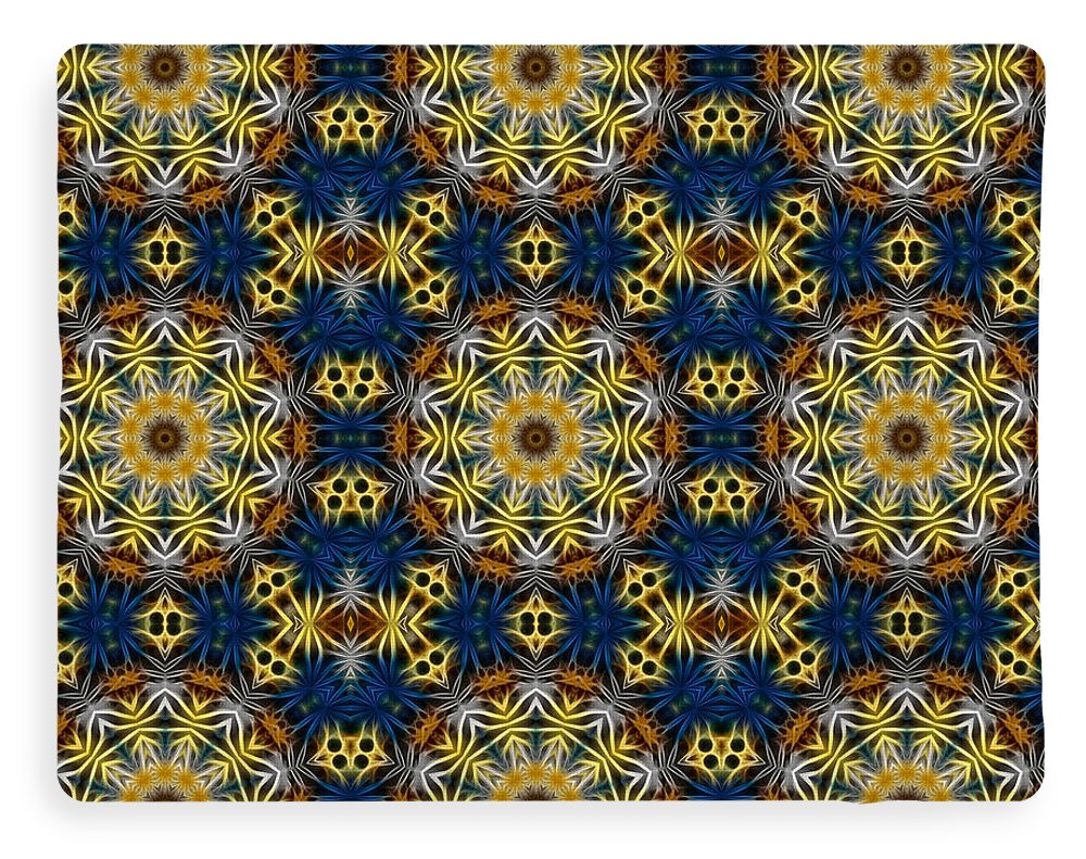Blue and Yellow Kaleidoscope - Blanket