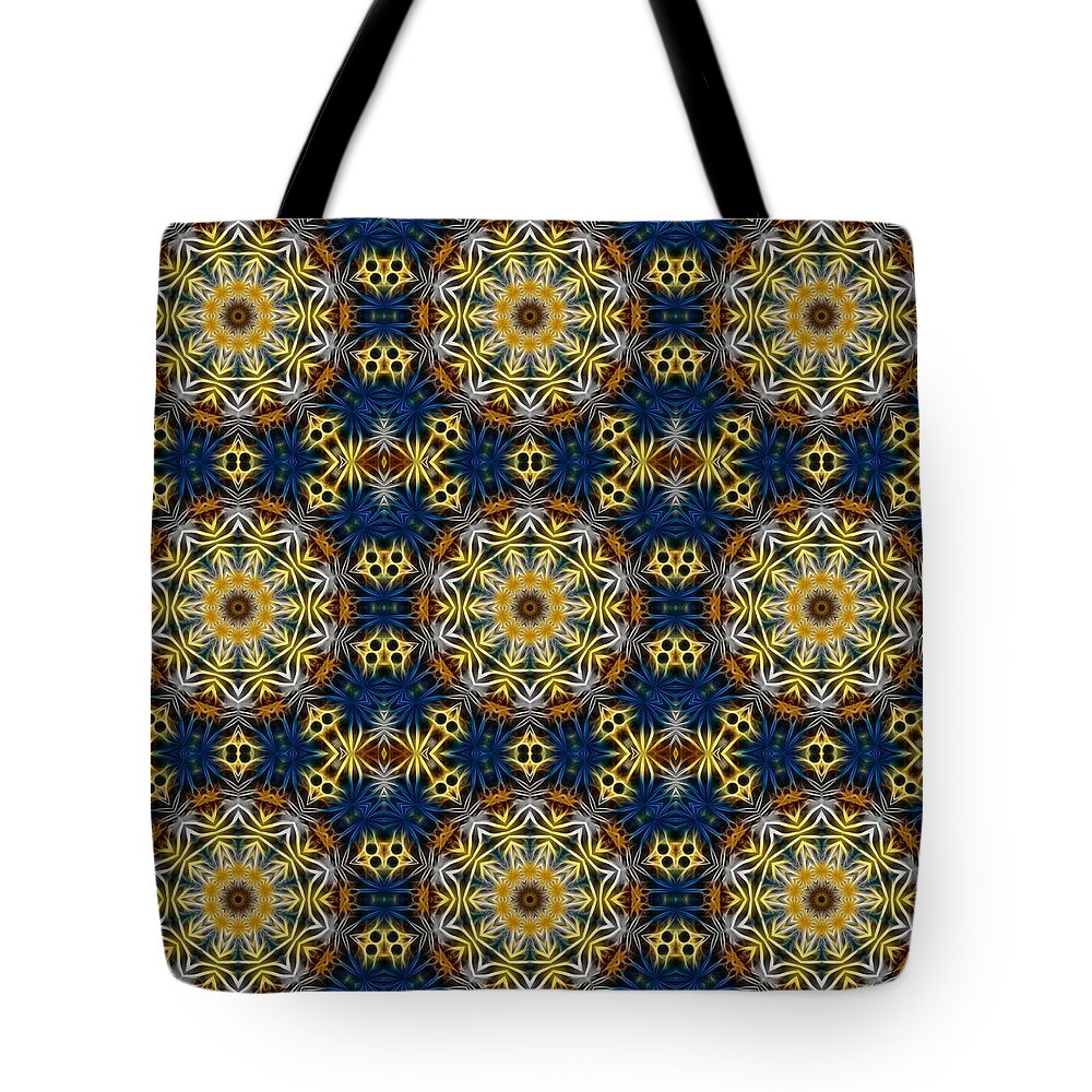 Blue and Yellow Kaleidoscope - Tote Bag