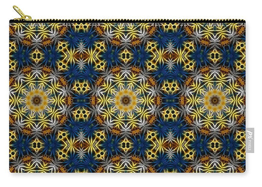 Blue and Yellow Kaleidoscope - Carry-All Pouch