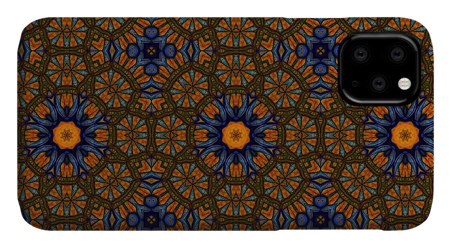 Blue and Yellow Sketchy Kaleidoscope - Phone Case