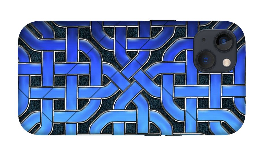 Blue Celtic Knot Ice Glass - Phone Case