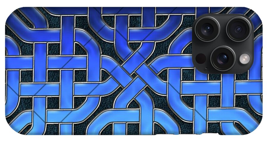 Blue Celtic Knot Ice Glass - Phone Case