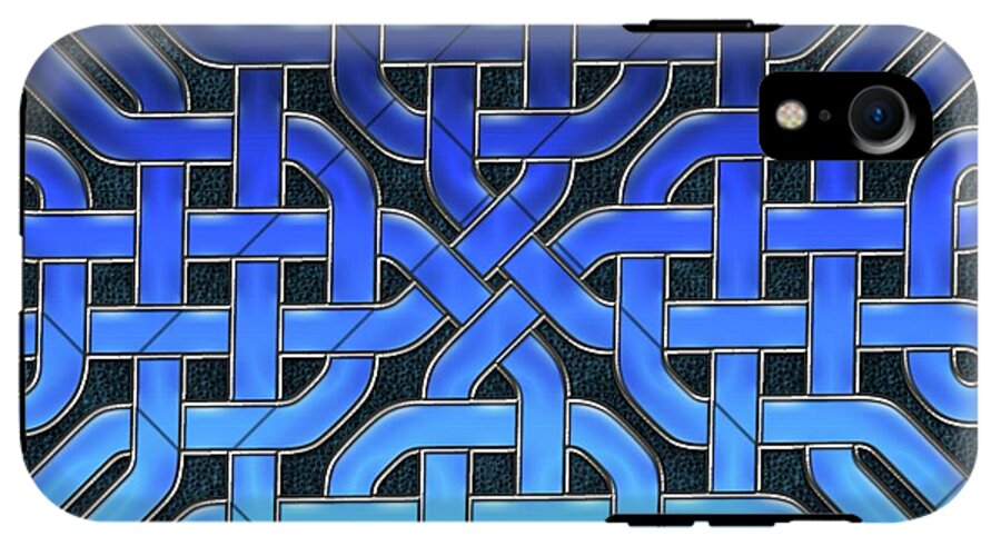 Blue Celtic Knot Ice Glass - Phone Case