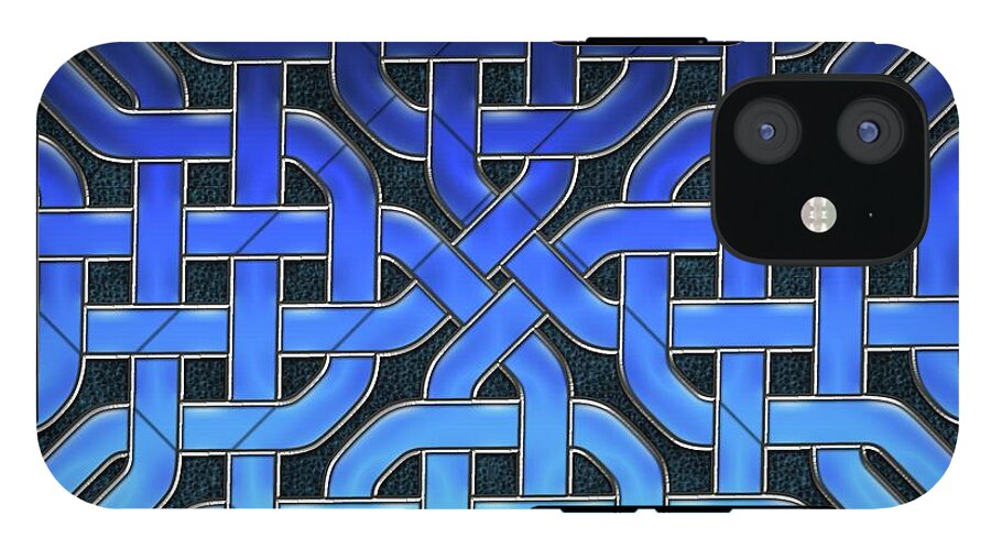 Blue Celtic Knot Ice Glass - Phone Case