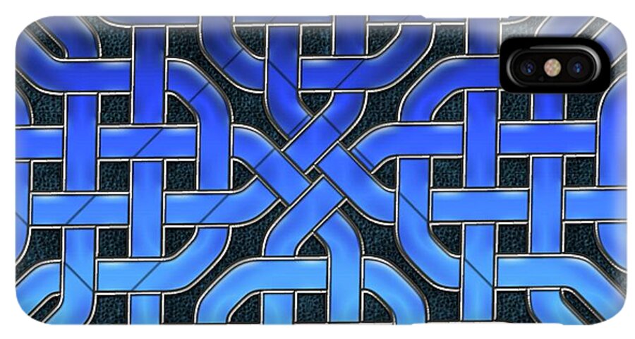 Blue Celtic Knot Ice Glass - Phone Case