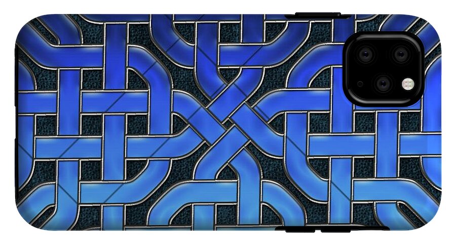 Blue Celtic Knot Ice Glass - Phone Case
