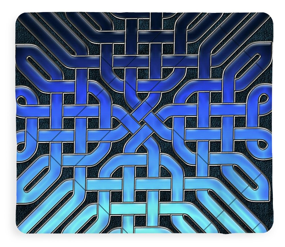 Blue Celtic Knot Ice Glass - Blanket