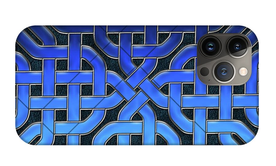 Blue Celtic Knot Ice Glass - Phone Case