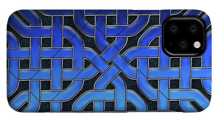 Blue Celtic Knot Ice Glass - Phone Case