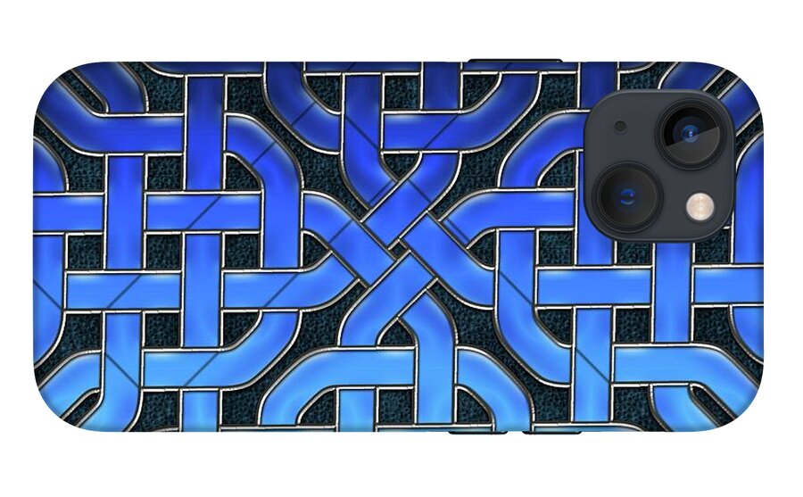 Blue Celtic Knot Ice Glass - Phone Case