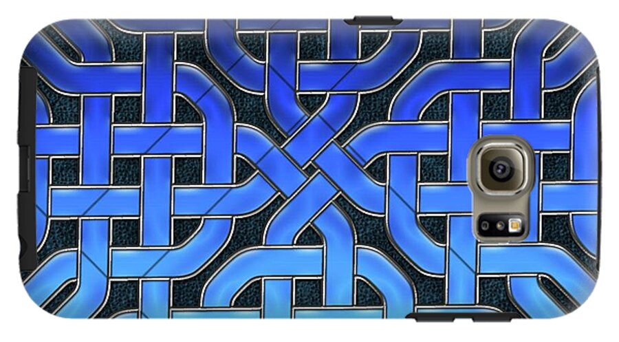 Blue Celtic Knot Ice Glass - Phone Case