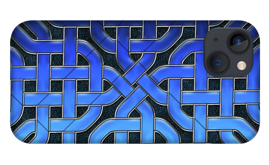 Blue Celtic Knot Ice Glass - Phone Case