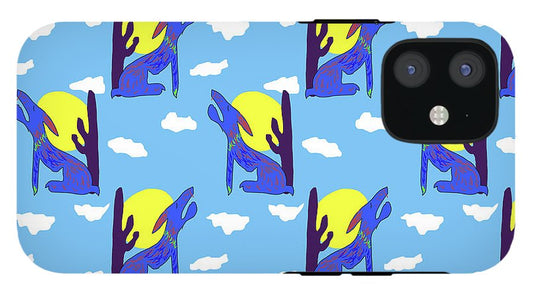 Blue Coyote Pattern - Phone Case