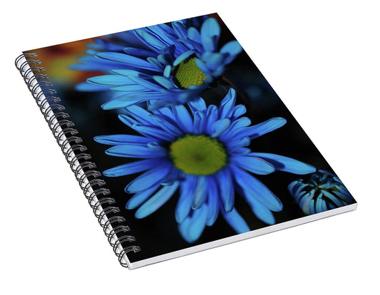 Blue Daisy Vertical - Spiral Notebook