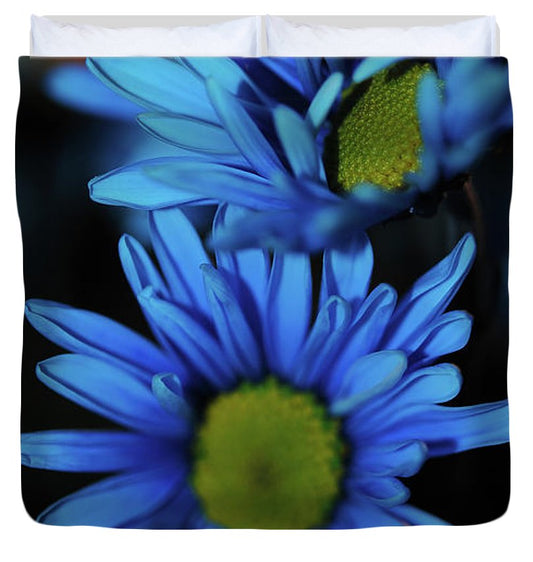 Blue Daisy Vertical - Duvet Cover
