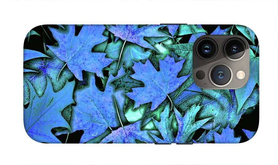 Blue Fall leaves - Phone Case