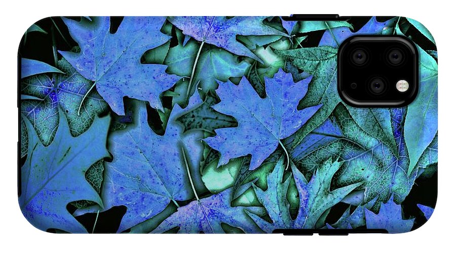 Blue Fall leaves - Phone Case