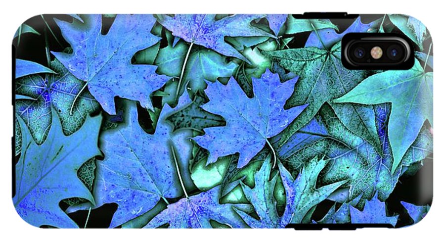 Blue Fall leaves - Phone Case