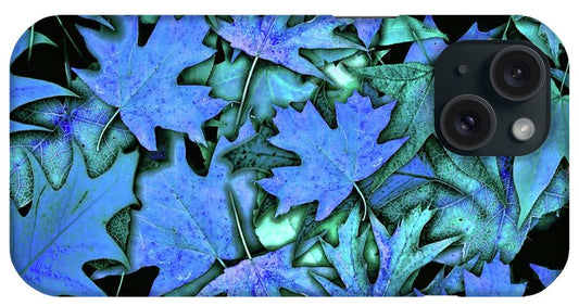 Blue Fall leaves - Phone Case