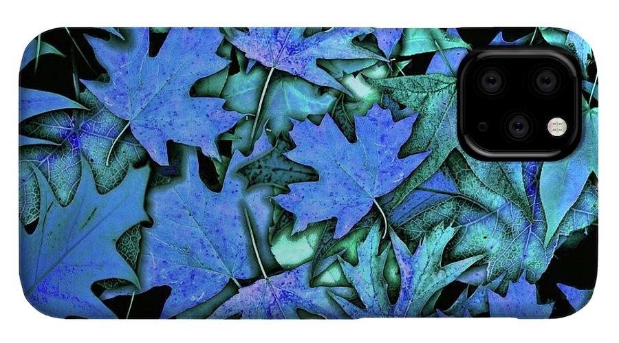 Blue Fall leaves - Phone Case