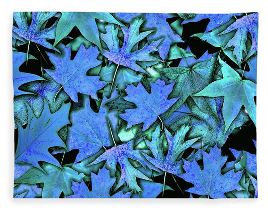 Blue Fall leaves - Blanket