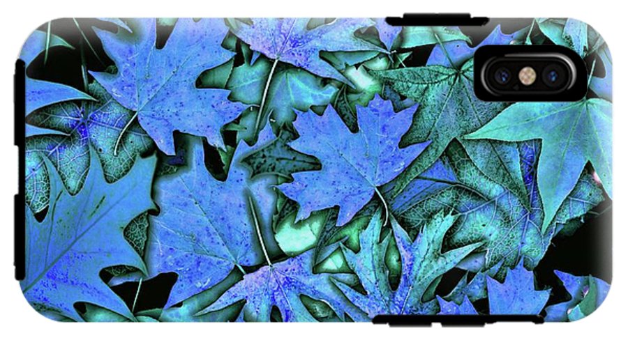 Blue Fall leaves - Phone Case