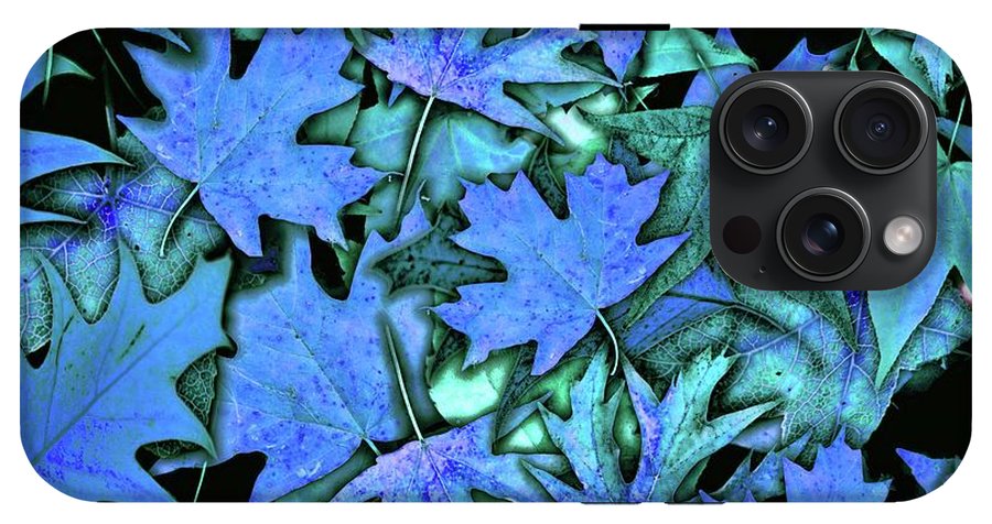 Blue Fall leaves - Phone Case