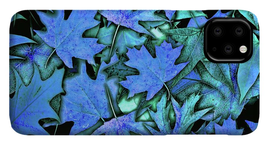 Blue Fall leaves - Phone Case