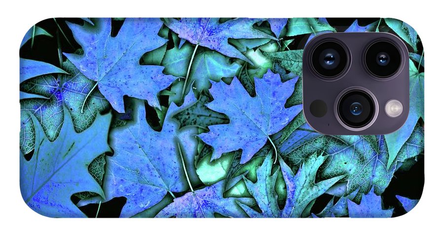 Blue Fall leaves - Phone Case