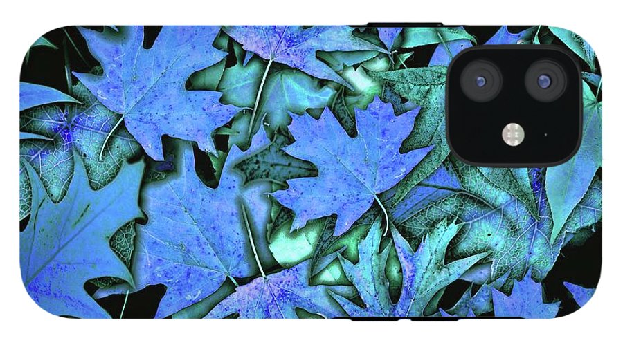 Blue Fall leaves - Phone Case