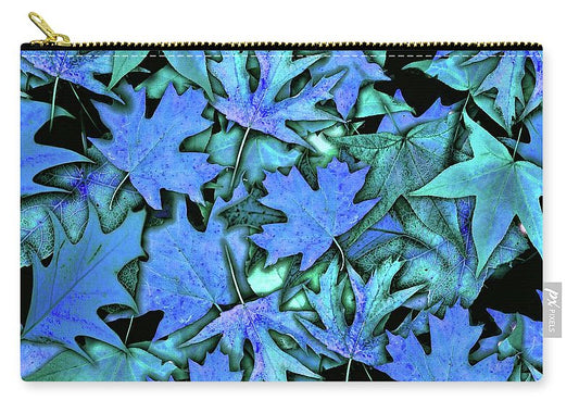 Blue Fall leaves - Carry-All Pouch