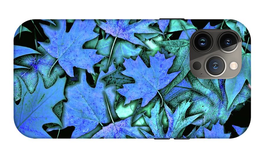Blue Fall leaves - Phone Case