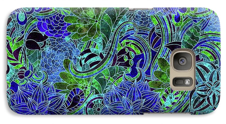 Blue Floral Pattern - Phone Case