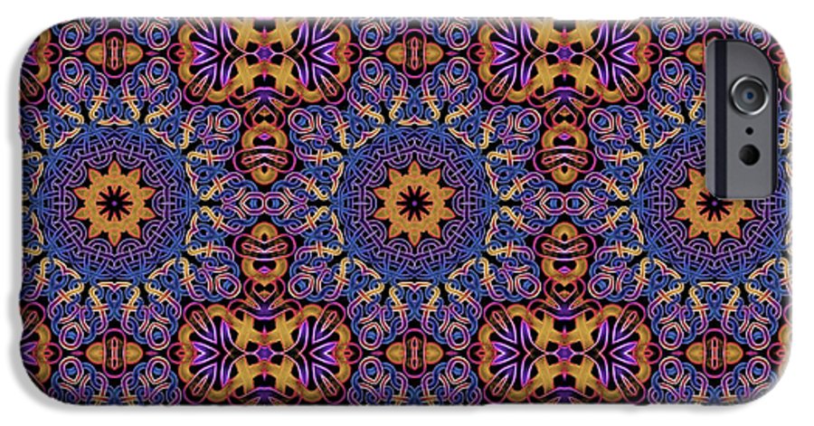 Blue Gold Celtic Kaleidoscope - Phone Case