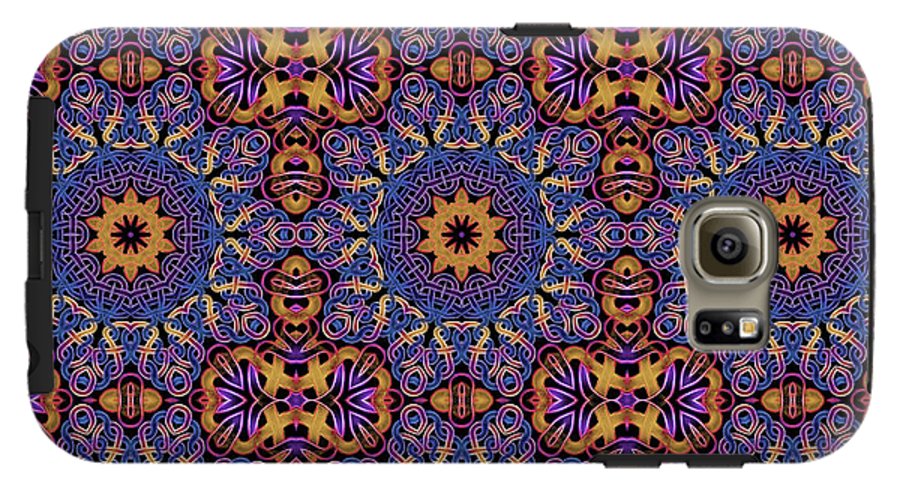 Blue Gold Celtic Kaleidoscope - Phone Case