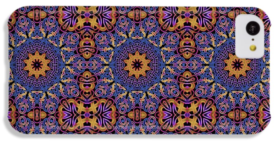 Blue Gold Celtic Kaleidoscope - Phone Case