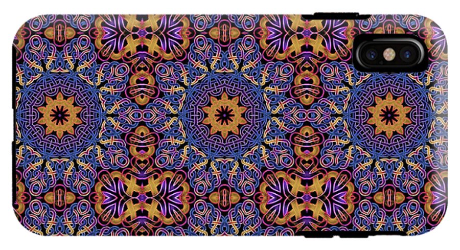 Blue Gold Celtic Kaleidoscope - Phone Case