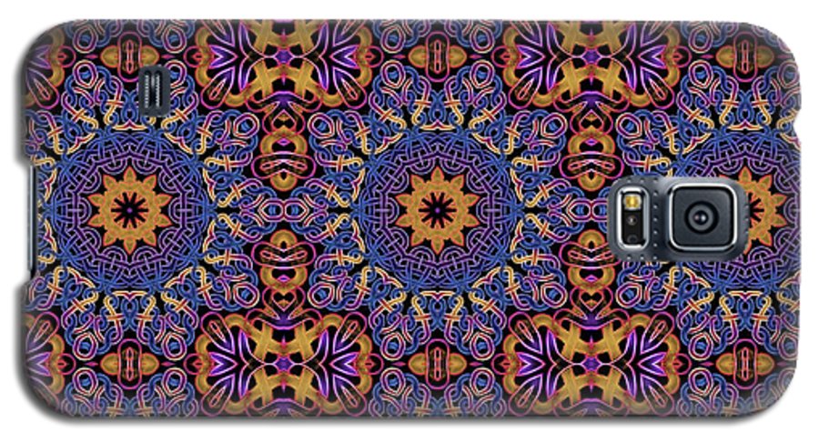 Blue Gold Celtic Kaleidoscope - Phone Case