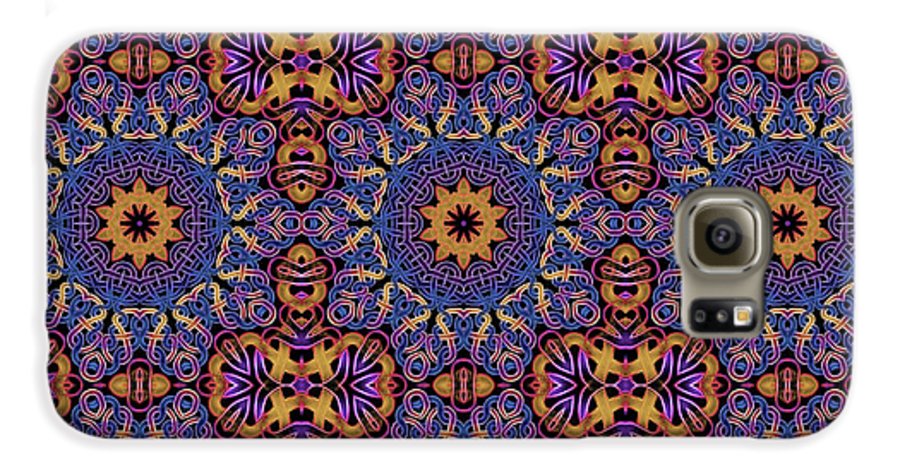 Blue Gold Celtic Kaleidoscope - Phone Case