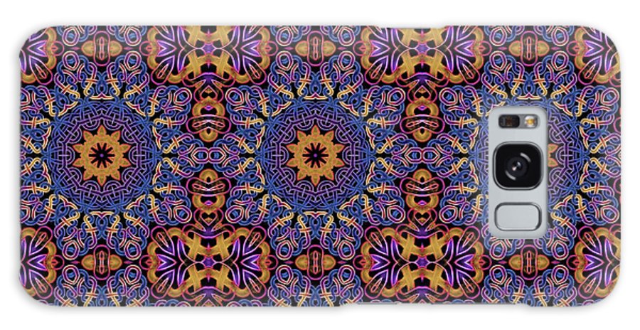 Blue Gold Celtic Kaleidoscope - Phone Case
