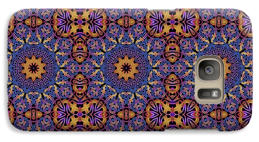 Blue Gold Celtic Kaleidoscope - Phone Case