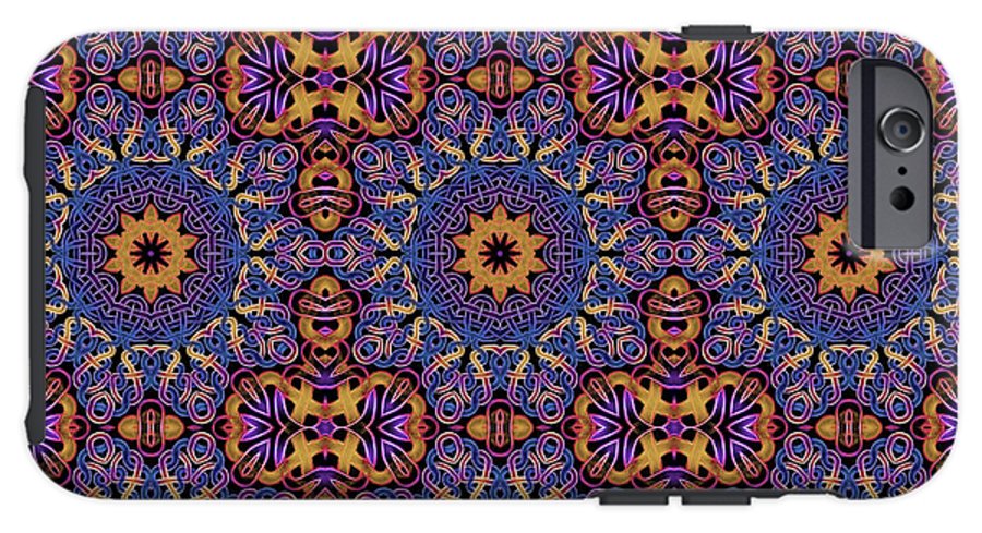 Blue Gold Celtic Kaleidoscope - Phone Case