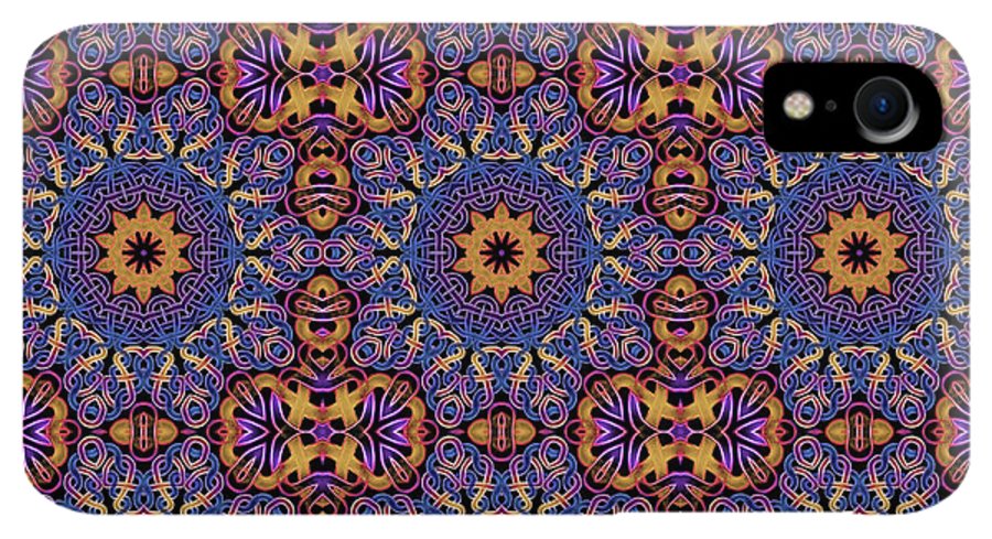 Blue Gold Celtic Kaleidoscope - Phone Case