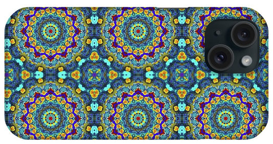 Blue Green Blur Kaleidoscope - Phone Case