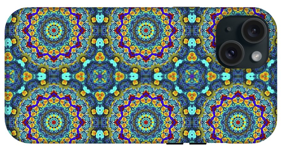 Blue Green Blur Kaleidoscope - Phone Case