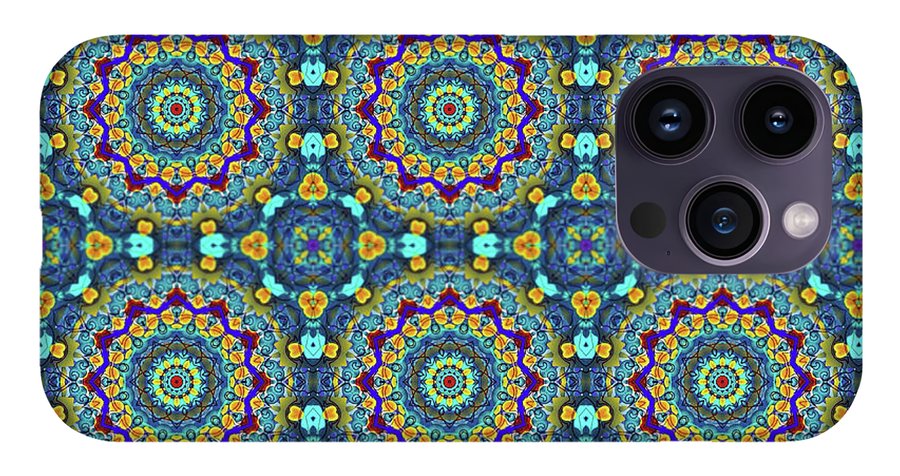 Blue Green Blur Kaleidoscope - Phone Case