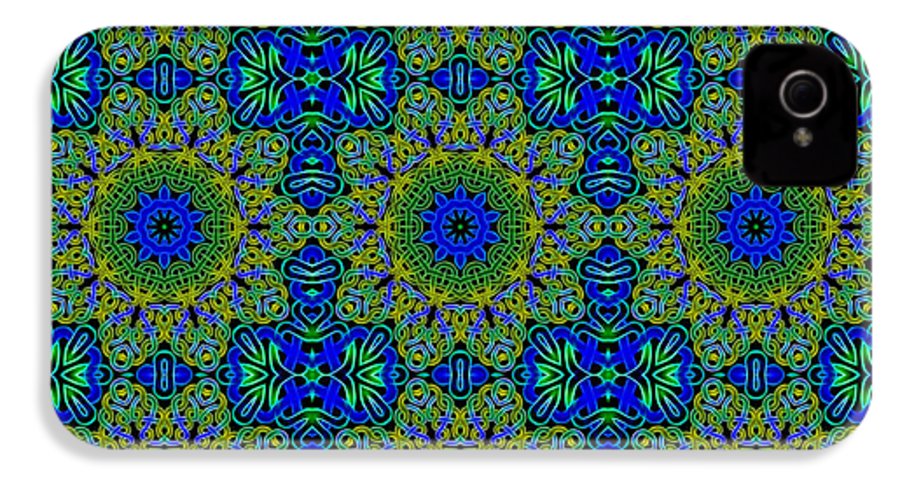 Blue Green Celtic Kaleidoscope - Phone Case