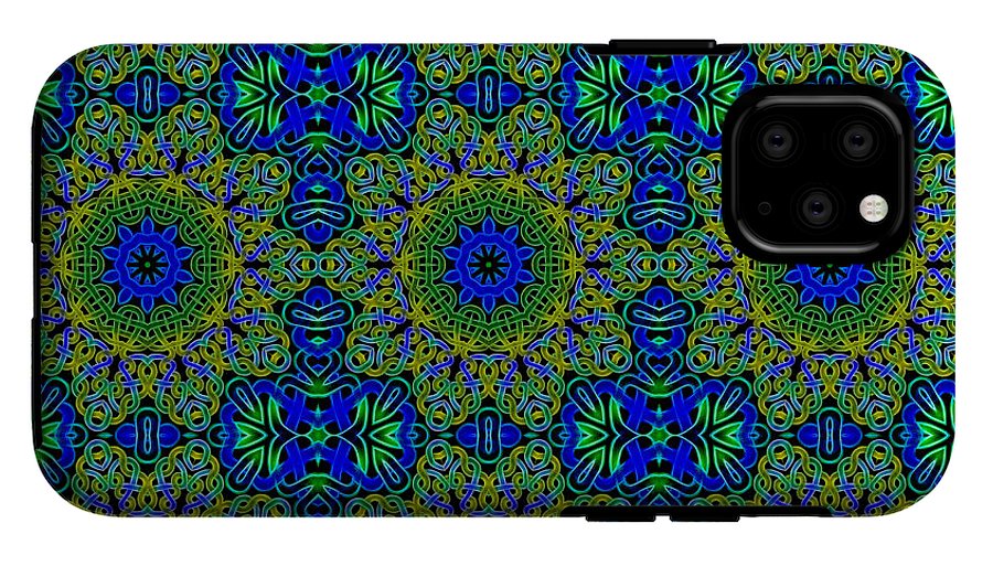 Blue Green Celtic Kaleidoscope - Phone Case