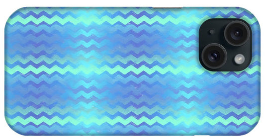 Blue Green Mermaid Chevron - Phone Case